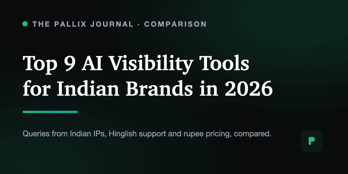 Top 9 AI Visibility Tools for Indian Brands in 2026 — The Pallix Journal